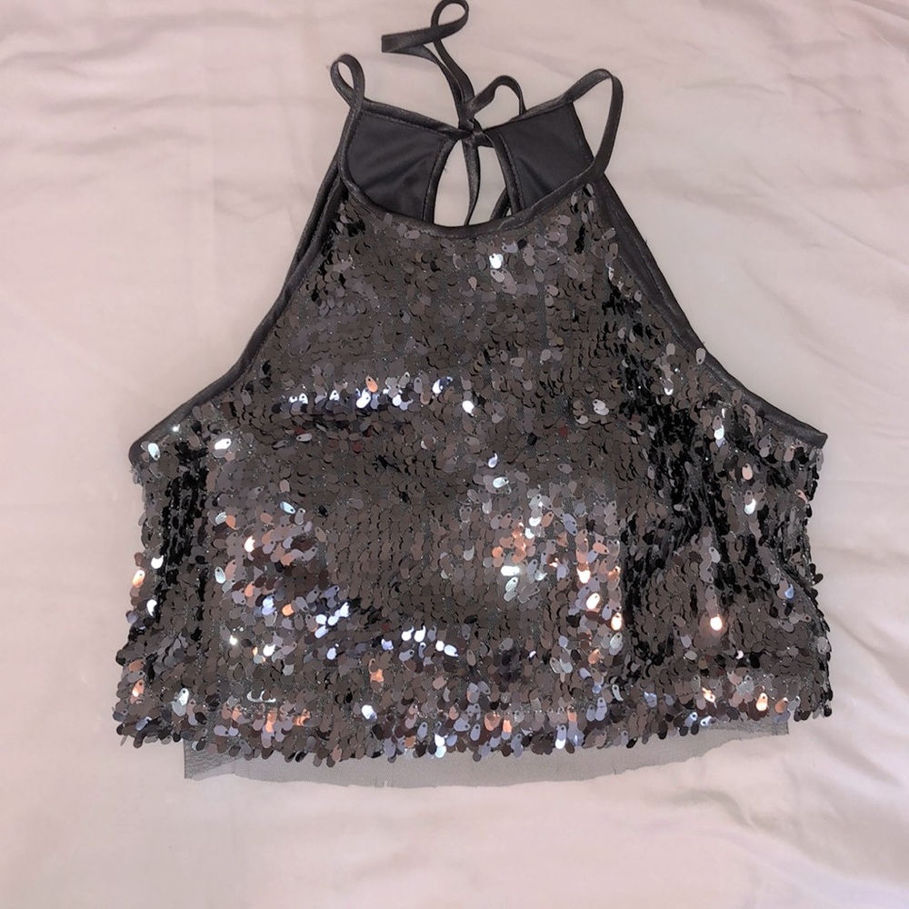 Boutique sequined crop top